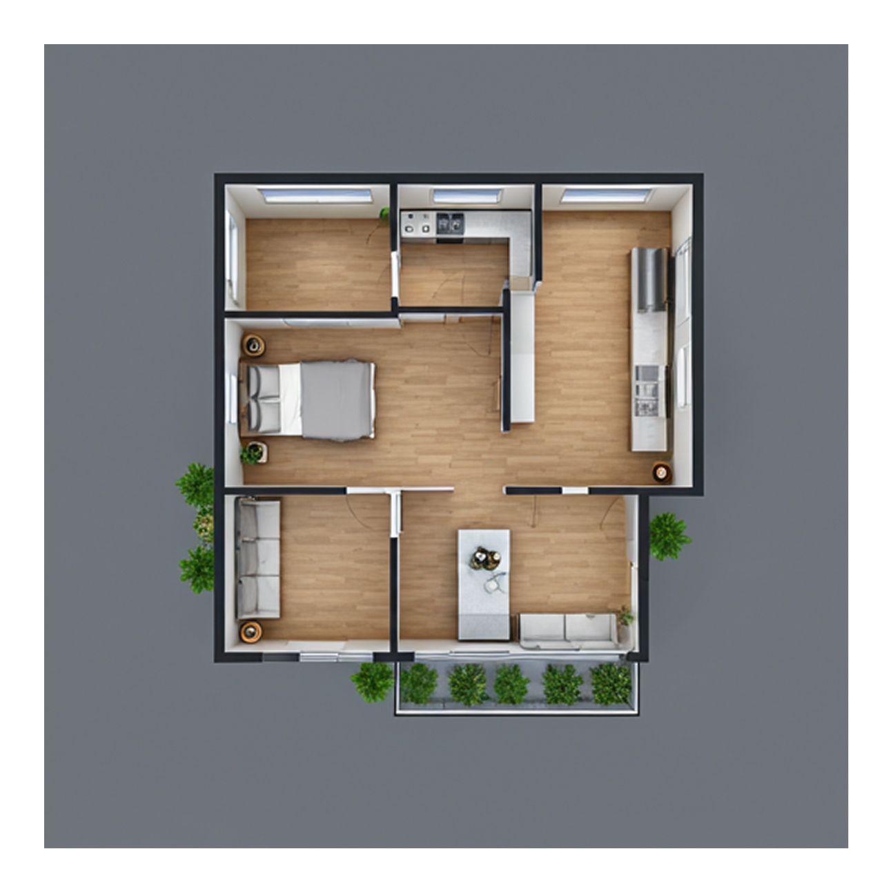 Executive 2-Bed floor plan